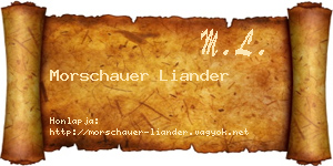Morschauer Liander névjegykártya